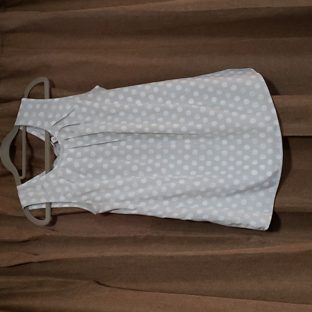 Polka dot dress tank blouse